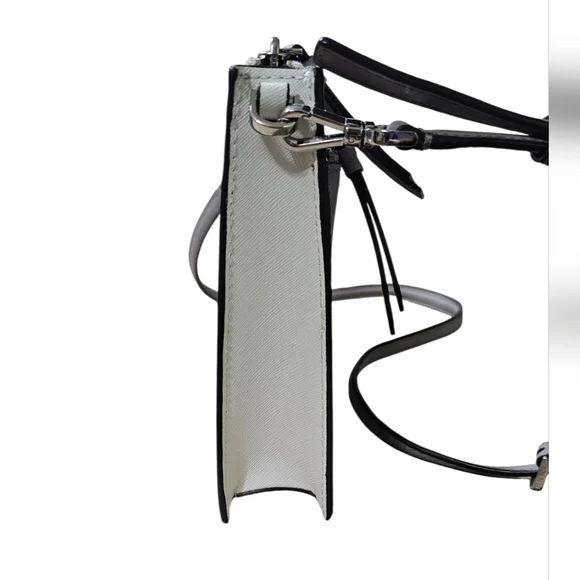 KATE SPADE Duet Colorblock Saffiano Leather Crossbody Bag Cream Gray - Picture 10 of 11